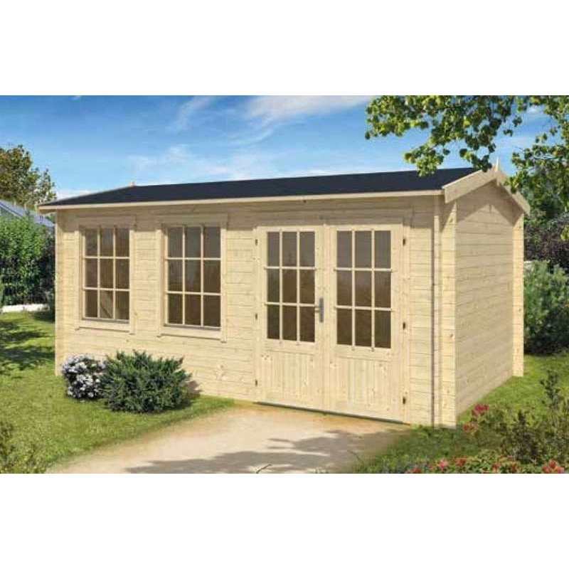 Cabane de jardin doubles portes, 1350x500x1540mm, bois de sapin