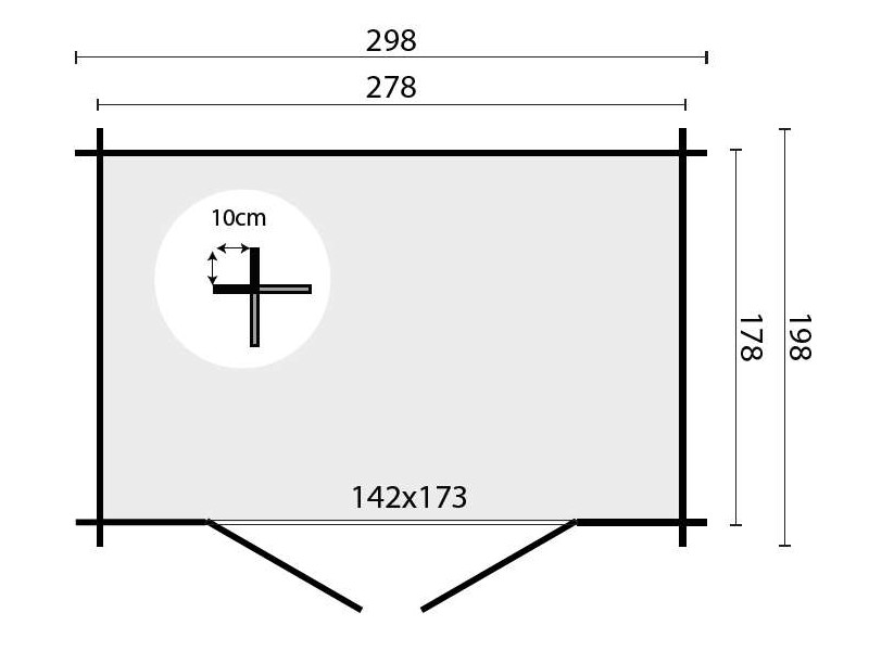 Piscine rectangle BOIS 300x200cm