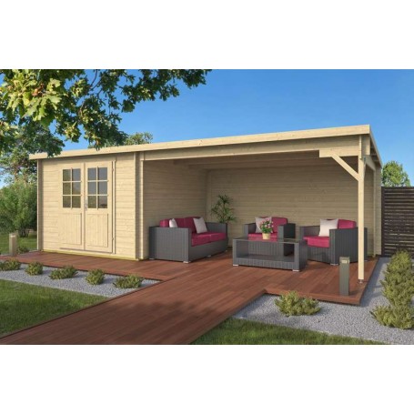 Studio de jardin 20M2 Grace Alu / 19m² / 44mm - Chalet en bois