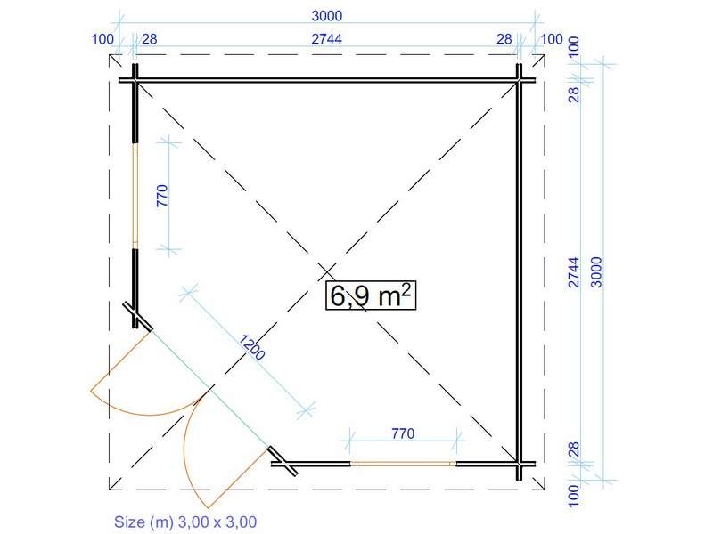 Chalet en bois FOUGERE - 23m2 +Mezz. 9m2 - Chalets en Bois habitable livré