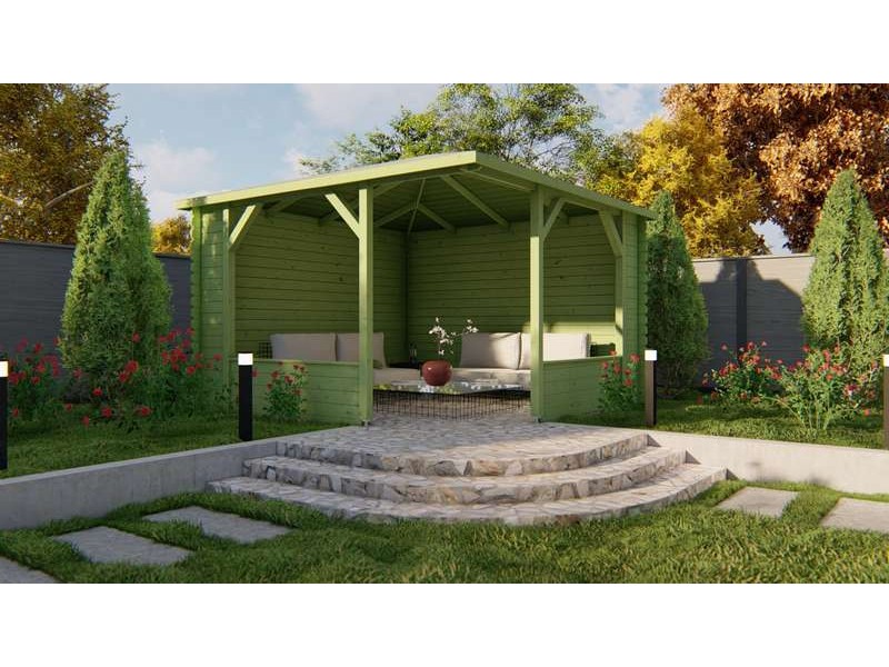 Kiosque jardin bois 9,0 m² - Profil Bois spécialiste en construction bois