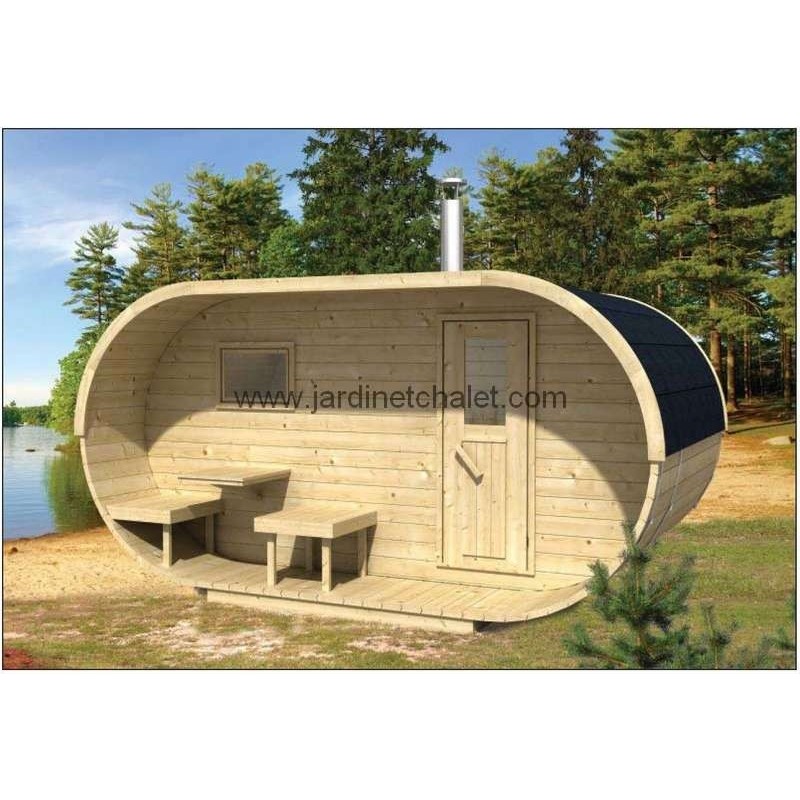 Sauna d'extérieur OVAL 10m2