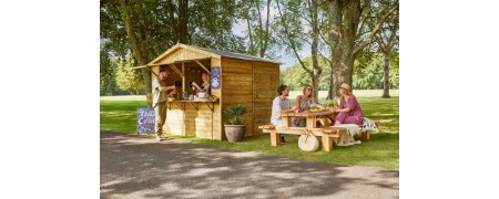 Kiosque boutique bois pour activité professionnelle - Jardin & Chalet