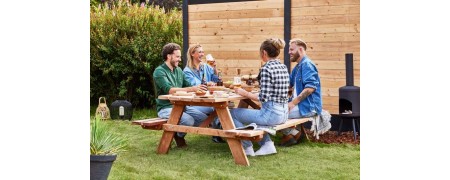 Mobilier de jardin en bois et établis en zinc - Jardin & Chalet