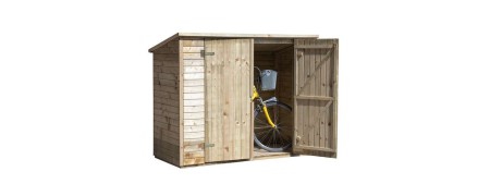 Garage en bois spécialement étudié pour les vélos - Jardin & Chalet