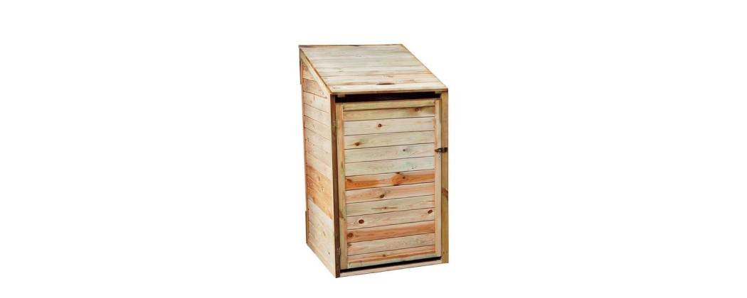 Cache poubelle simple en bois - Jardin & Chalets