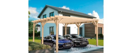 Carport voiture en bois lamellé collé de Jardin et Chalet