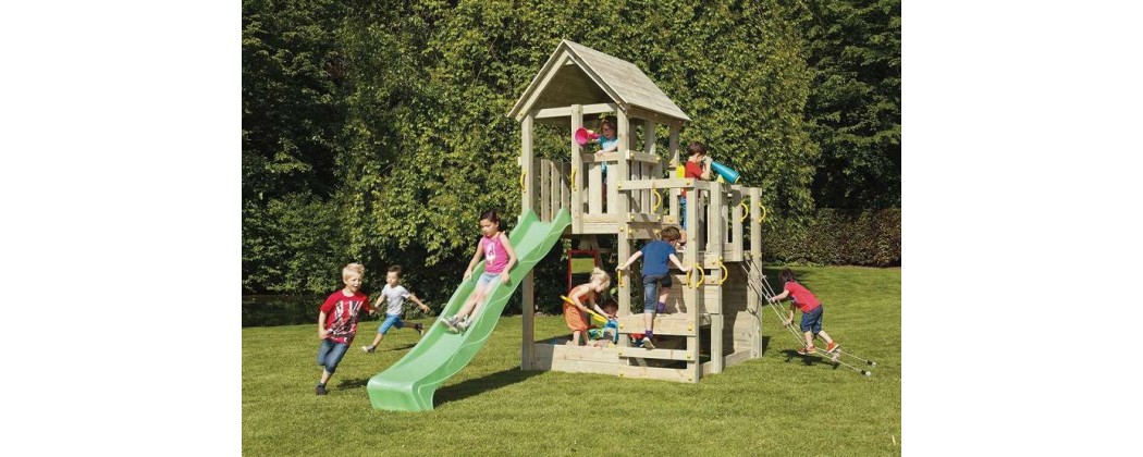 Produits en bois pour enfants tels que les tours de jeux et les balançoires