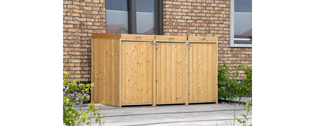 Cache poubelles en bois spécialement étudié pour vos conteneurs